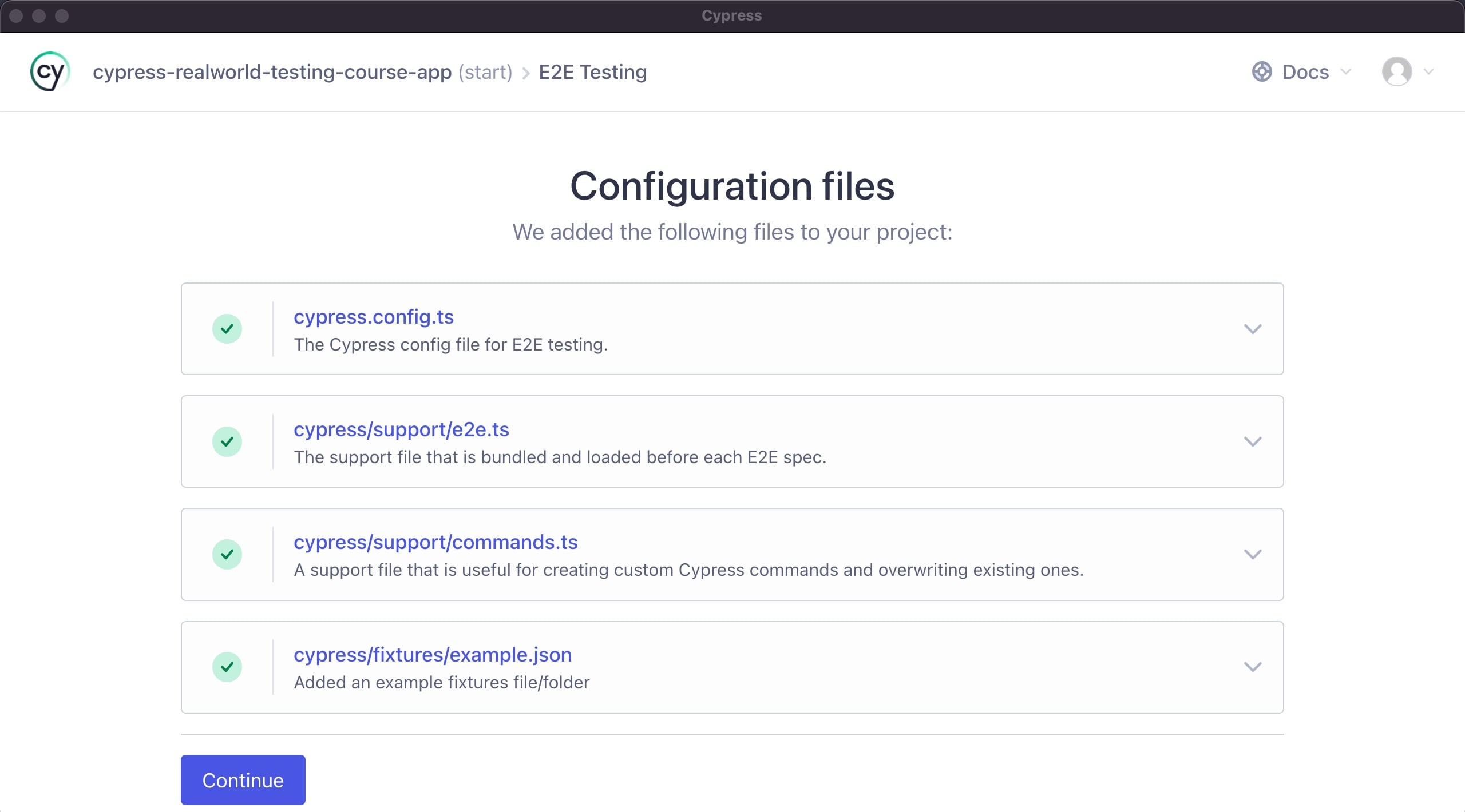 Configuration files